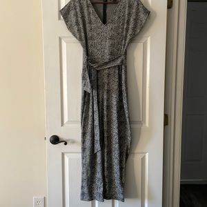 Black and white low cut jumpsuit